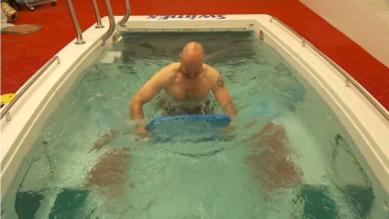 core strength aquatic plow exercise video