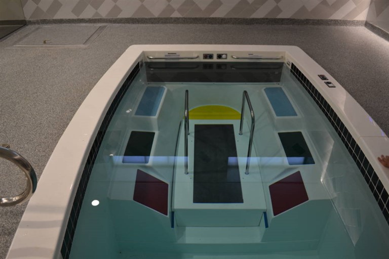 pool treadmill built in
