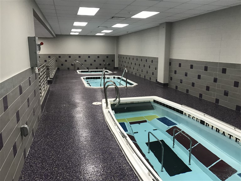 pool design athletic training room ECU