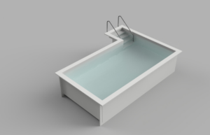 Modular Pool 20 x 10 External Stairs