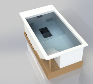 Custom plunge with treadmill and two depths