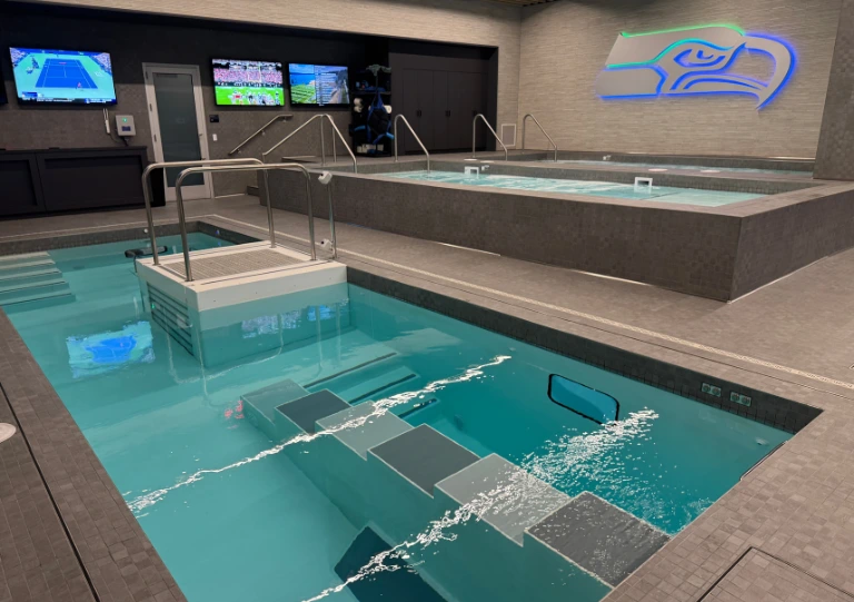 Seattle Seahawks custom hydrotherapy installation